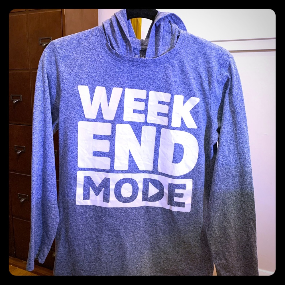 Weekend Mode! Children’s XL long sleeve hooded T